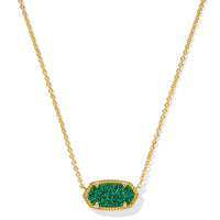 Kendra Scott Necklace 
Elisa Gold Short Pendant Necklace in Emerald Drusy