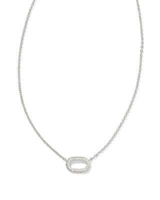 Kendra Scott Necklace 
Elisa Ridge Open Frame Short Pendant Necklace in Silver