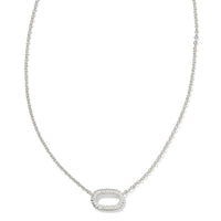 Kendra Scott Necklace 
Elisa Ridge Open Frame Short Pendant Necklace in Silver
