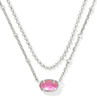 Kendra Scott 
Emilie Silver Multi Strand Necklace in Azalea Illusion
