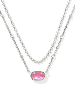 Kendra Scott 
Emilie Silver Multi Strand Necklace in Azalea Illusion