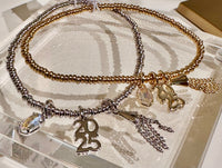 2025 Gold Graduation Stretch Bracelet in Dichroic Glass
