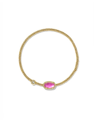 Grayson Gold Stretch Bracelet in Azalea Illusion pink stone
Kendra Scott gold stretch bracelet