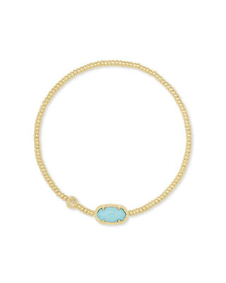 Kendra Scott | Grayson Gold Stretch Bracelet in Light Blue Magnesite