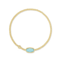 Kendra Scott | Grayson Gold Stretch Bracelet in Light Blue Magnesite