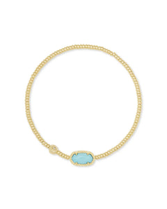 Kendra Scott | Grayson Gold Stretch Bracelet in Light Blue Magnesite