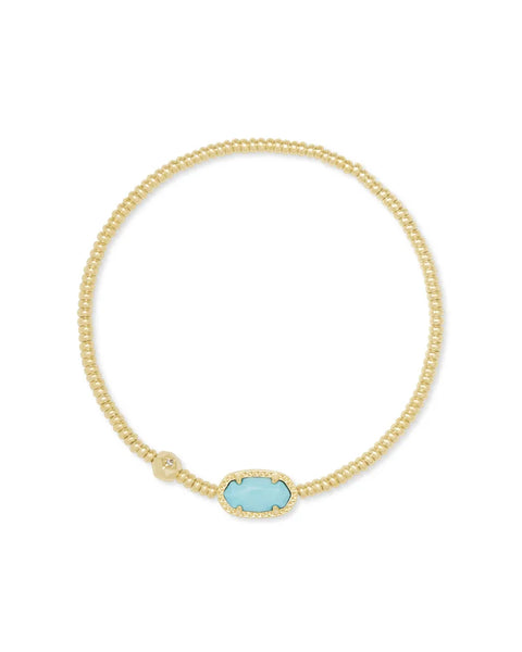 Kendra Scott | Grayson Gold Stretch Bracelet in Light Blue Magnesite