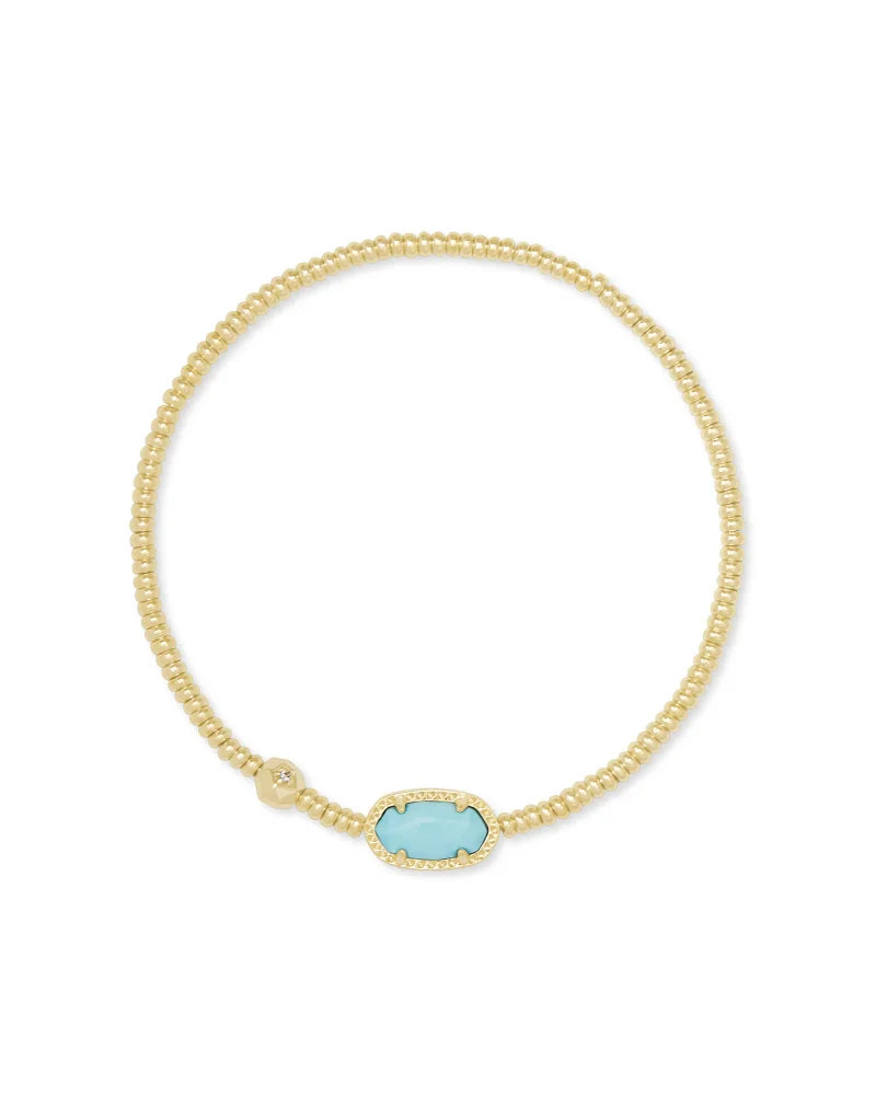 Kendra Scott | Grayson Gold Stretch Bracelet in Light Blue Magnesite