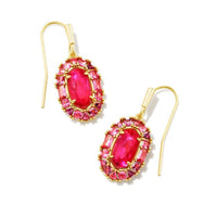 Lee Gold Crystal Frame Drop Earrings in Raspberry Illusion
Kendra Scott Earring 
KEndra Scott 
