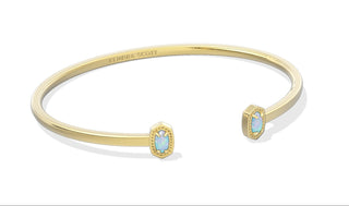 Kendra Scott Gold Cuff
Mini Elton Gold Cuff Bracelet 
Stone: Blue Opal (Lab Grown)