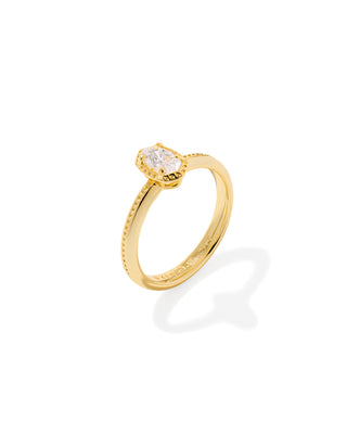 Brand | Kendra Scott
Style | Mini Elyse Luxe band ring
Color | Gold
Design | Petite, minimalist silhouette with signature hoofprint detailing
Dimensions | 0.36" L x 0.24" W
