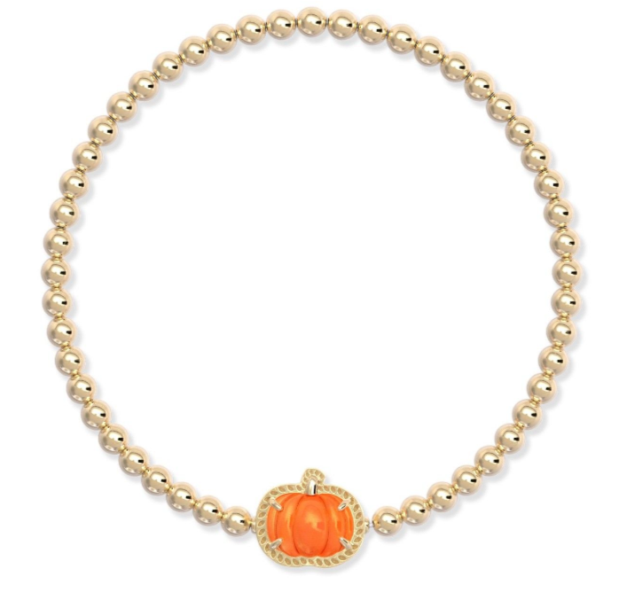 Kendra Scott pumpkin bracelet
pumpkin gold stretch bracelet
orange mother-of-pearl bracelet
women’s fall bracelet
seasonal jewelry for fall
fall fashion bracelet
autumn stretch bracelet
festive pumpkin jewelry
Kendra Scott fall collection bracelet
pumpkin charm bracelet for women
bracelet to match pumpkin necklace
playful fall bracelet
unique fall jewelry piece
Thanksgiving bracelet
pumpkin patch accessory
one-of-a-kind 