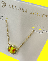 Knock your look out of the park with the Kendra Scott Softball Pendant Necklace in Chartreuse Magnesite. A sporty, stylish piece perfect for any game day outfit!
