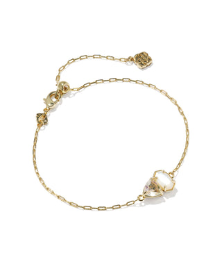 Tatum Gold Delicate Chain Bracelet in Iridescent Mix