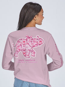 Youth Track Elephant Bow Long Sleeve Tee