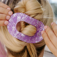 Flat Round Clip - Lavender Mist
