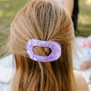 Flat Round Clip - Lavender Mist