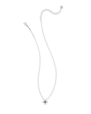 Design | Floral pendant with textured metal petals and a signature-shape black granite stone center
Stone | Black Granite
Finish | Silver
Length | 16" chain with a 3" extender for an adjustable fit
Pendant | 0.47"L x 0.46"W
Style | Short pendant, perfect for layering or wearing solo