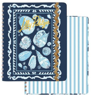 Lilly Pulitzer planner, 17-month agenda, Shell Shine print, 2024-2025 planner, soft cover planner, preppy school supplies, coastal designer agenda, monthly weekly organizer, Lilly Pulitzer stationery.
Effortless 17-month weekly/monthly planning.
Lightweight soft cover for travel.
Stunning hand-painted Shell Shine print.
Colorful stickers for fun tracking.
Dedicated sections for creative notes.
Sturdy spiral for easy flipping.
