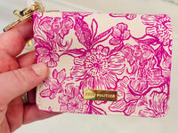 Lilly Pulitzer card case, Swayin in the Breeze wallet, snap closure card holder, wristlet card case, Lilly Pulitzer travel accessories, compact card wallet, ID holder with strap
