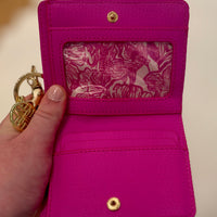 Lilly Pulitzer card case, Swayin in the Breeze wallet, snap closure card holder, wristlet card case, Lilly Pulitzer travel accessories, compact card wallet, ID holder with strap