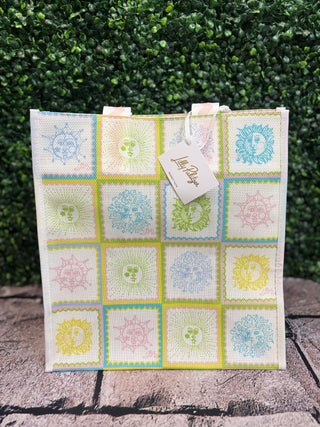 • Brand: Lilly Pulitzer
• Print: Sun Tiles Home
• Oversized market tote design
• Water-resistant PP material
• Reinforced nylon handles
• Gold grommet accents
• Flat, structured base
• Wide open top for easy access
• Durable and sturdy for heavy loads