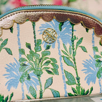 coastal pouch, beach tote pouch, vanity bag, travel pouch, makeup pouch, seaside print pouch, Lilly Pulitzer cosmetic bag