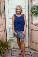 Turn heads with the flirty and fun Cha Cha Tank! Designed with soft, stretchy fabric and UPF50 protection, this feminine favorite features front and back ruffles, a scoop neckline, and a straight hemline at the waist. At 30.5" long, it pairs perfectly with any bottoms for effortless summer style. Machine washable and hang dry for easy care—add a little cha cha to your wardrobe today!
