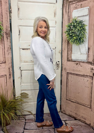 The Lulu-B Denim Capri is a timeless warm-weather staple designed for comfort, stretch, and everyday wear. Made with soft, flexible denim, these capris offer a flattering fit that moves with you while maintaining a polished look. Easy to dress up or down, they pair perfectly with tanks, tees, or lightweight tops for effortless spring and summer styling. Comfortable, versatile, and travel-friendly—these are capris you’ll reach for again and again.