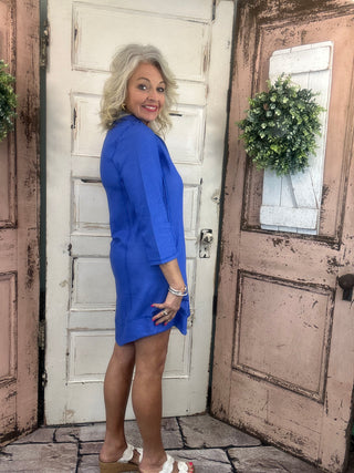 Lulu-B dress, Lulu-B half zip dress, textured fabric dress, women’s casual dress, travel dress women, resort wear dress, lightweight dress, Sweet Southern Charm Lulu-B