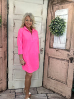 Lulu-B dress, Lulu-B half zip dress, textured fabric dress, women’s casual dress, travel dress women, resort wear dress, lightweight dress, Sweet Southern Charm Lulu-B
