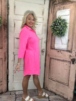 Lulu-B dress, Lulu-B half zip dress, textured fabric dress, women’s casual dress, travel dress women, resort wear dress, lightweight dress, Sweet Southern Charm Lulu-B
