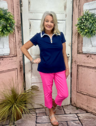 Beat the heat in style! These UPF 50 capris are made with breathable, cooling fabric and a flattering 25" inseam—perfect for sunny days and all-day comfort. Don’t miss out on your new summer go-to!