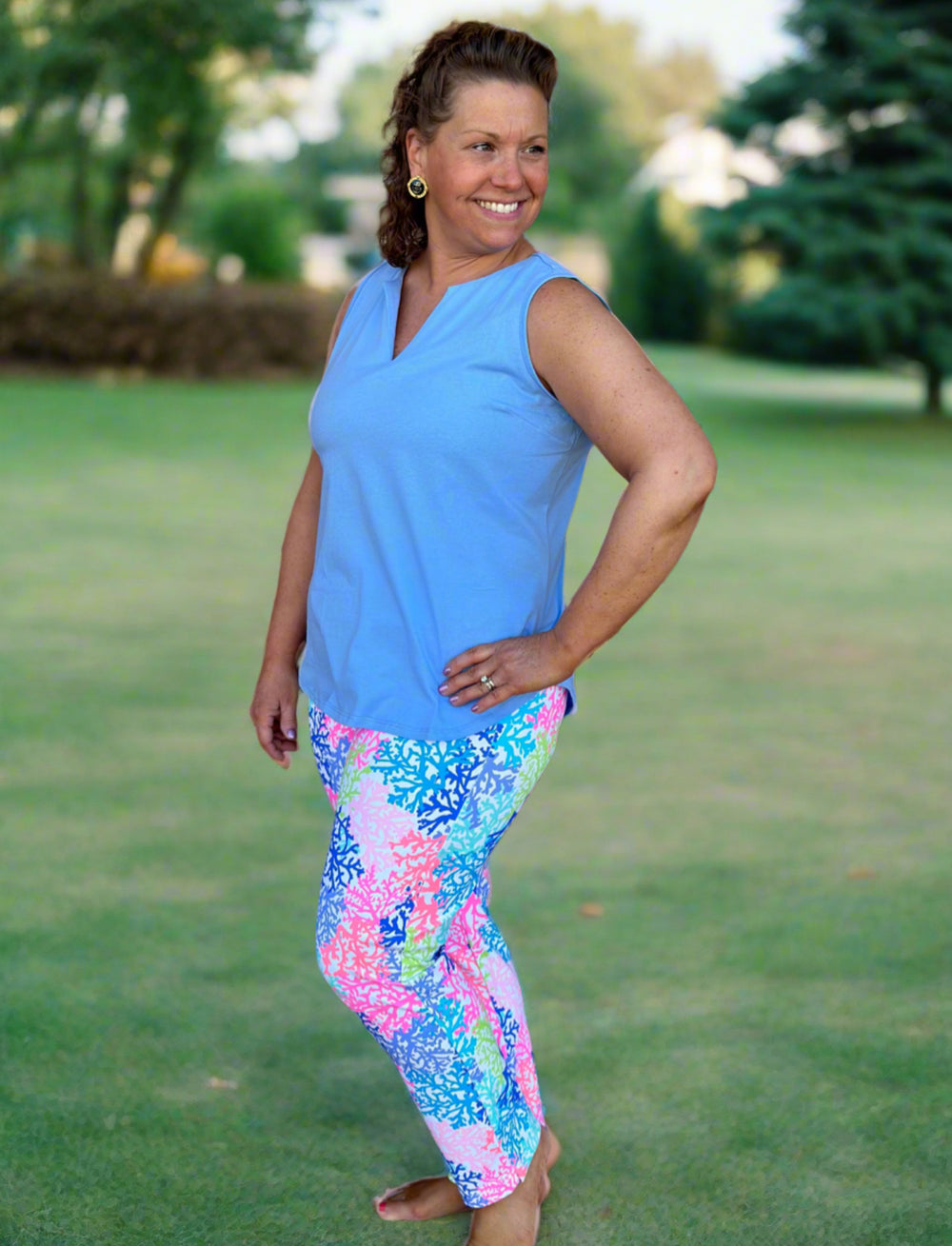 Secret Pocket Detail Capri - CRLS
Stay cool & protected with UPF 50 capris made from cooling fabric. With a 25