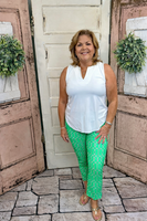 UPF 50 capri pants with cooling, breathable fabric and 25-inch inseam, lightweight sun-protective capris for summer comfort, travel, and everyday wear.
