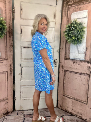 Lulu-B | Short Sleeve 1/4 Zip Dress
