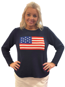 Lulu-B Sweater - Navy Flag
Stay cozy and stylish in this crewneck sweater crafted from a soft 55% acrylic and 45% cotton blend. Features a classic fit and a 25.5" center back length. Easy care — just machine wash cold and line dry.
