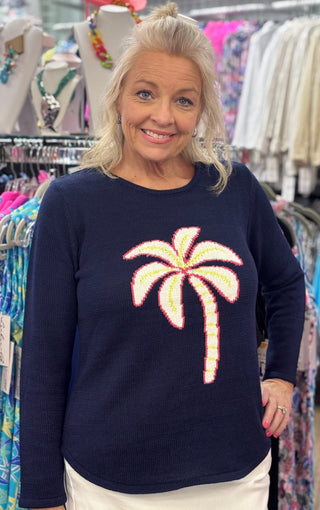 Stay cozy and stylish in this crewneck sweater crafted from a soft 55% acrylic and 45% cotton blend. Features a classic fit and a 25.5" center back length. Easy care — just machine wash cold and line dry.