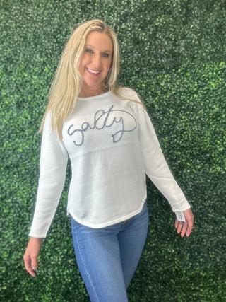 Lulu-B sweater, sweater women, crewneck sweater, nautical sweater, women’s cotton blend sweater, boutique knitwear, Sweet Southern Charm Lulu-B
