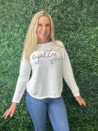 Lulu-B sweater, sweater women, crewneck sweater, nautical sweater, women’s cotton blend sweater, boutique knitwear, Sweet Southern Charm Lulu-B