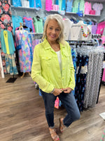 Lulu-B Linen Travel Jacket – lightweight, washable linen with chest pockets & a flattering fit. Perfect for layering. 
