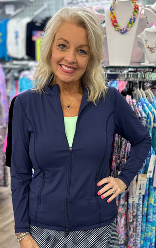 Lulu-B Clothing 
Full zip jacket 
navy jacket