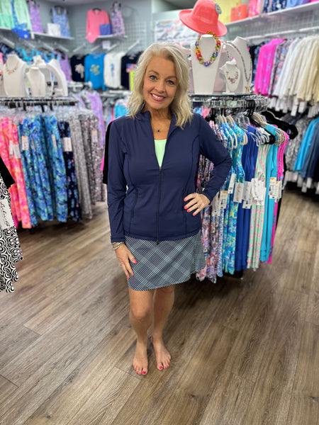 Lulu-B Clothing 
Full zip jacket 
navy jacket