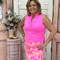 Stay stylish with our Zip Skort, featuring UPF50+ fabric, a 2" pull-on waistband, A-line fit, zip pockets, and sewn-in shorts for coverage. Pre-shrunk & washable!

Bright Hot Pink Palm Tree Printed Skort