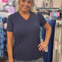 Stay effortlessly cool and stylish in our V-Neck Short Sleeve Top! Designed for comfort and performance, this lightweight top is made from sun-protective fabric, keeping you safe while you enjoy the outdoors. The flattering V-neckline adds a chic touch, making it perfect for everything from casual outings to active adventures. Whether you're soaking up the sun or on the go, this top ensures all-day comfort and protection in style!