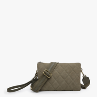 Izzy Quilted Crossbody - Olive