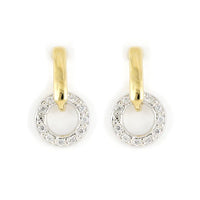 M5350-GF00 - Diamante - Circle Post Earrings - Gold - M5350-GF00