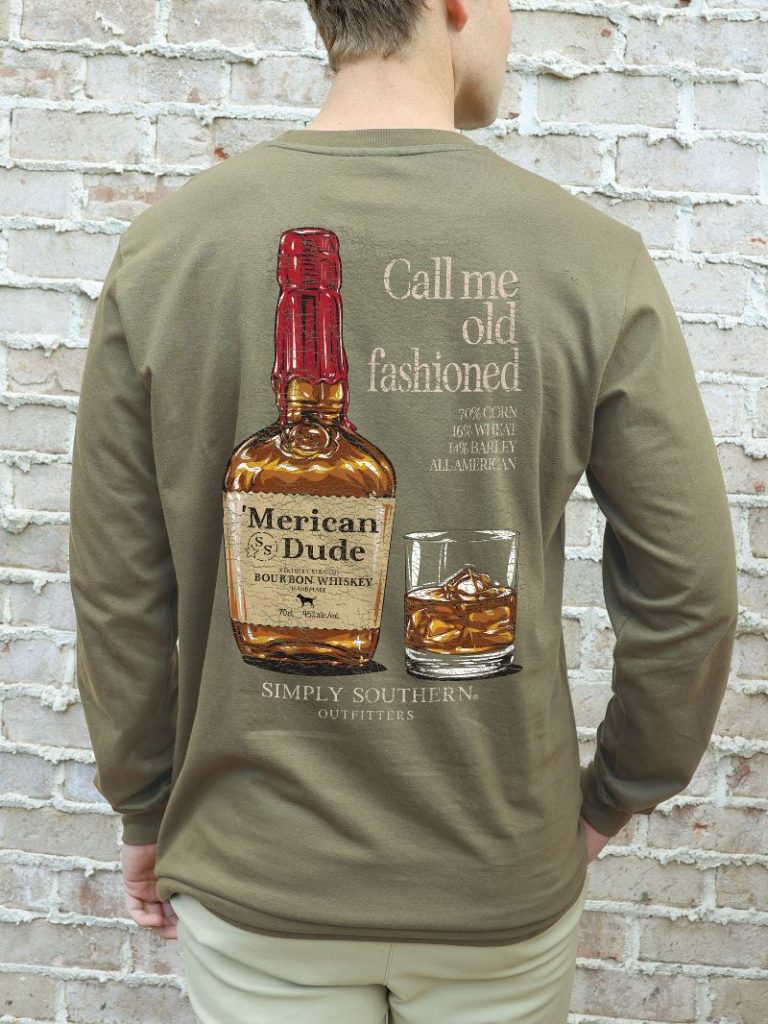 Mens Whiskey Long Sleeve Tee