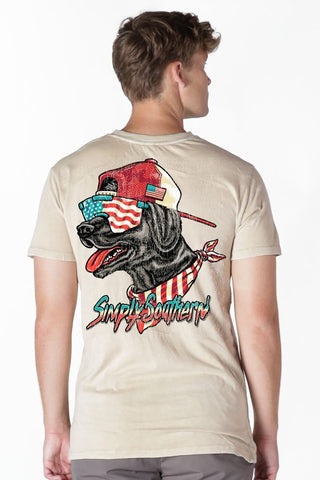 Mens Dog USA Tee