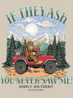 Mens Sasquatch Raccoon Tee
